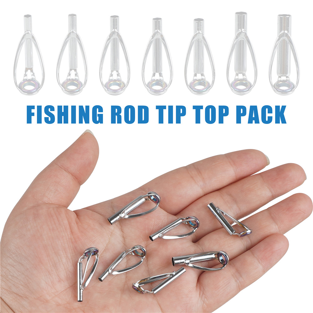10Pcs Fishing Rod Guide Tips R - Fishing Rod Guide Replacement 评论和价格